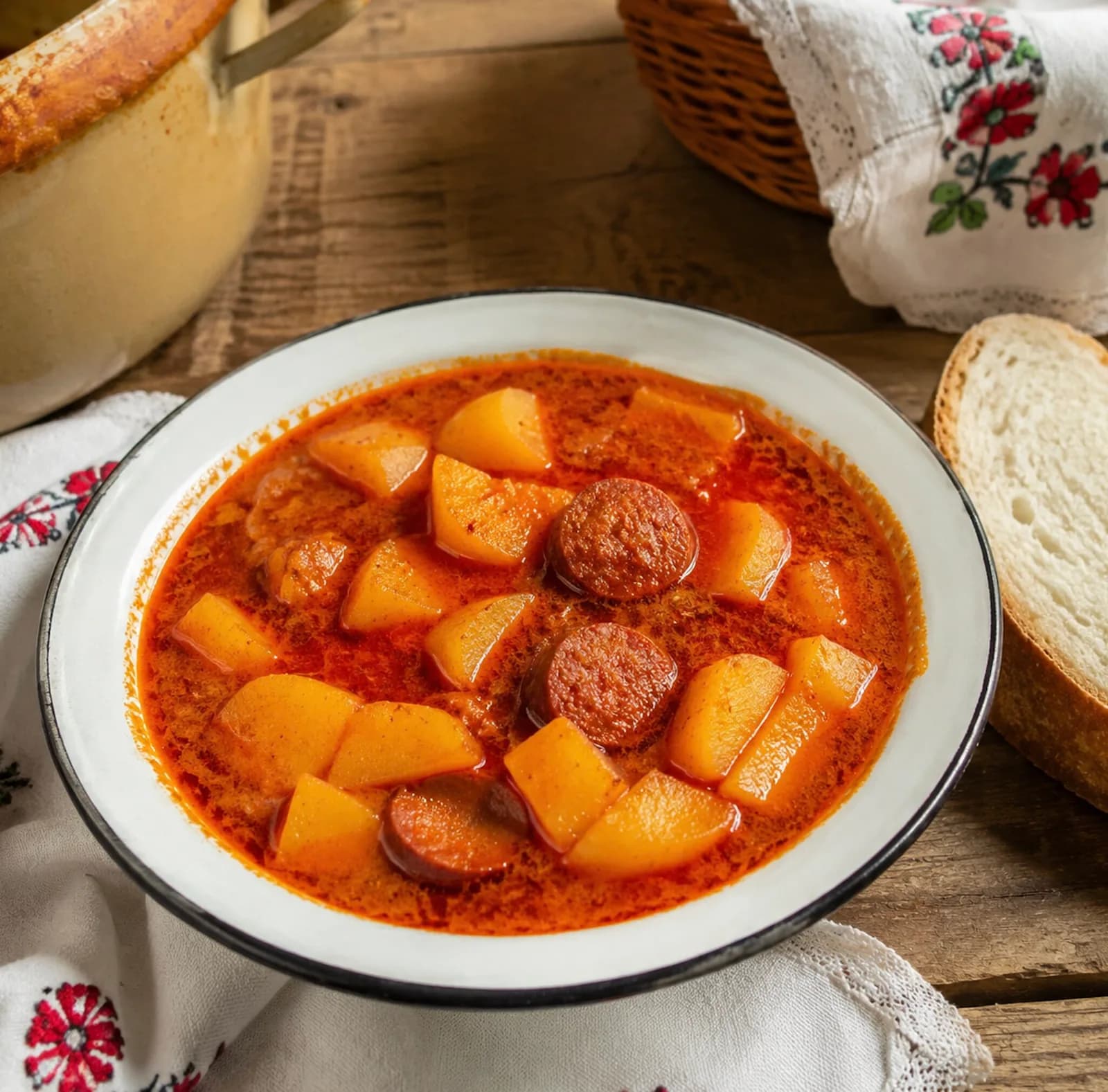Kolbászos paprikás krumpli, ahogy otthon szeretjük: szaftos recept lépésről lépésre