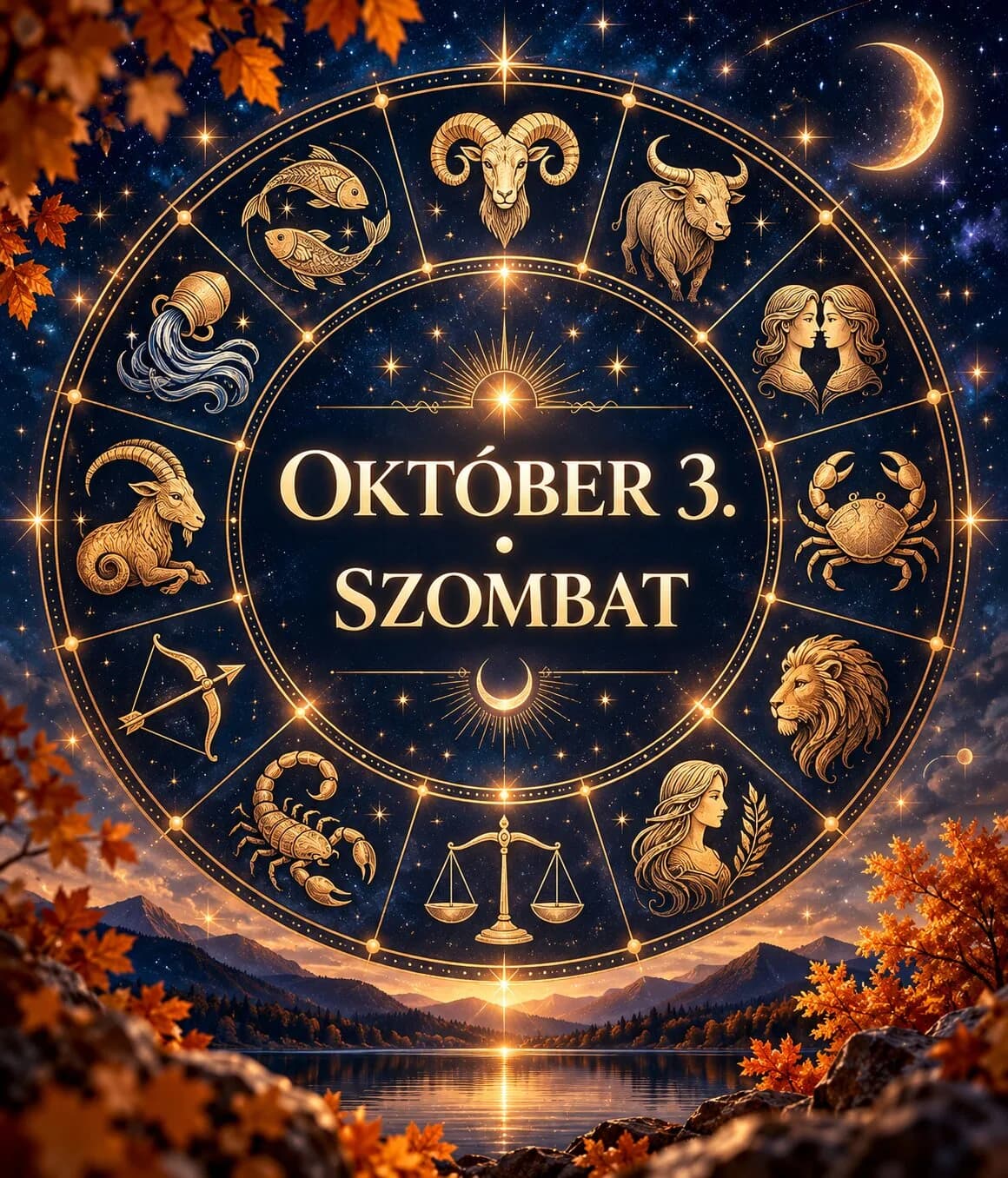 Napi horoszkóp 2026. október 3-ra: egy őszinte mondat több jegy szombatját megváltoztathatja
